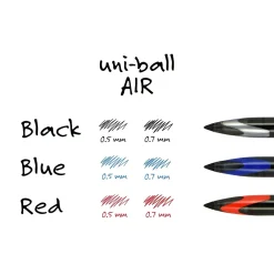 Pens|uni-ball uni AIR Porous Point Pens, Medium Point, 0.7mm, Bold Point, Black Ink, 3/Pack (1926808)