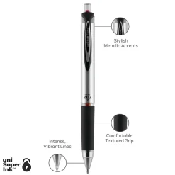 Pens|uni-ball 207 Impact RT Retractable Gel Pens, Bold Point, Red Ink, Dozen (65872)