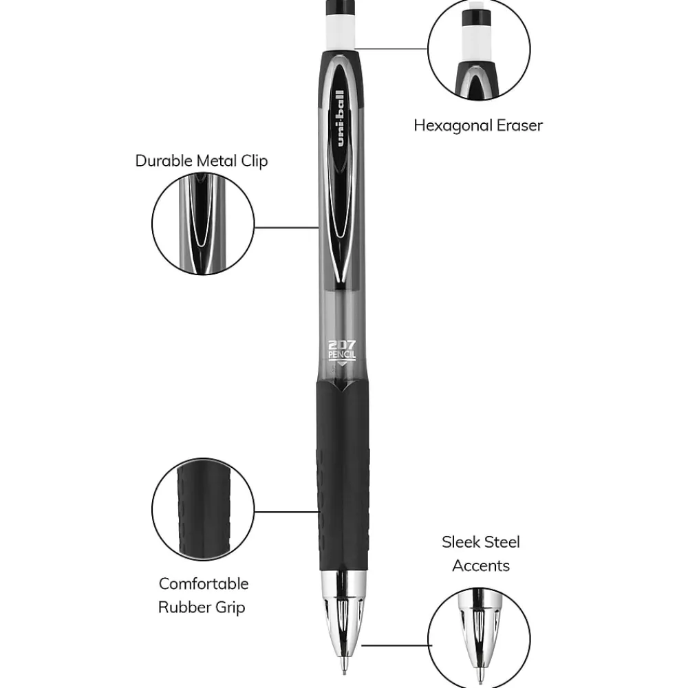 Pencils|uni-ball 207 Mechanical Pencil, 0.7mm, #2 Medium Lead, 2/Pack (90181)