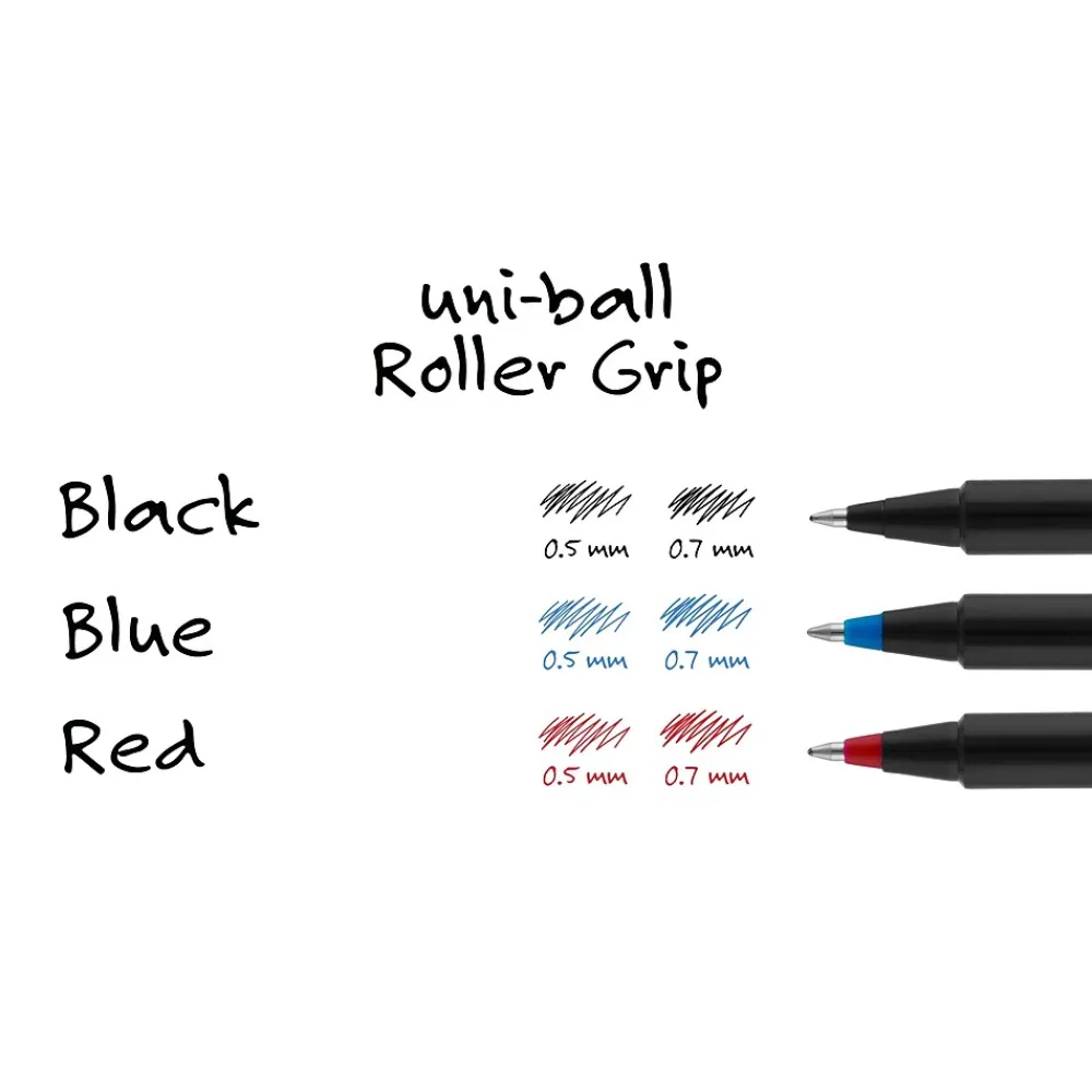 Pens|uni-ball uniball Deluxe Rollerball Pen, Micro Point, 0.5mm, Red Ink (60026)