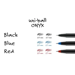 Pens|uni-ball uniball Onyx Rollerball Pen, Fine Point, 0.7mm, Red Ink, Dozen (60144)