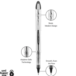 Pens|uni-ball uniball Vision Elite Rollerball Pen Refills, Bold Point, 0.8mm, Black Ink, 2/Pack (61233)