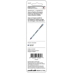 Pens|uni-ball Vision Elite Rollerball Pen Refill, Bold Point, Blue/Black Ink, 2 Pack (61234PP)