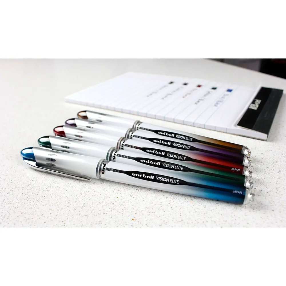 Pens|uni-ball Vision Elite Rollerball Pen Refill, Bold Point, Blue/Black Ink, 2 Pack (61234PP)