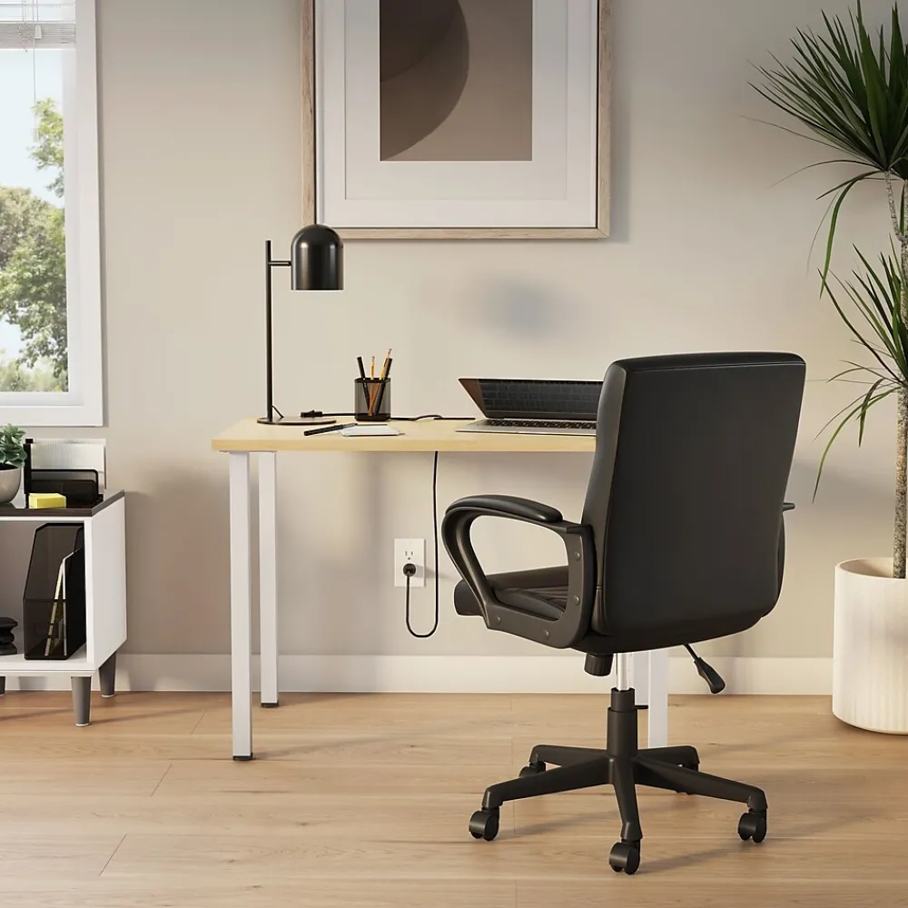 Office Desks*Union & Scale ™ Essentials 42"W Rectangular Writing Desk, Natural (UN60411-C)
