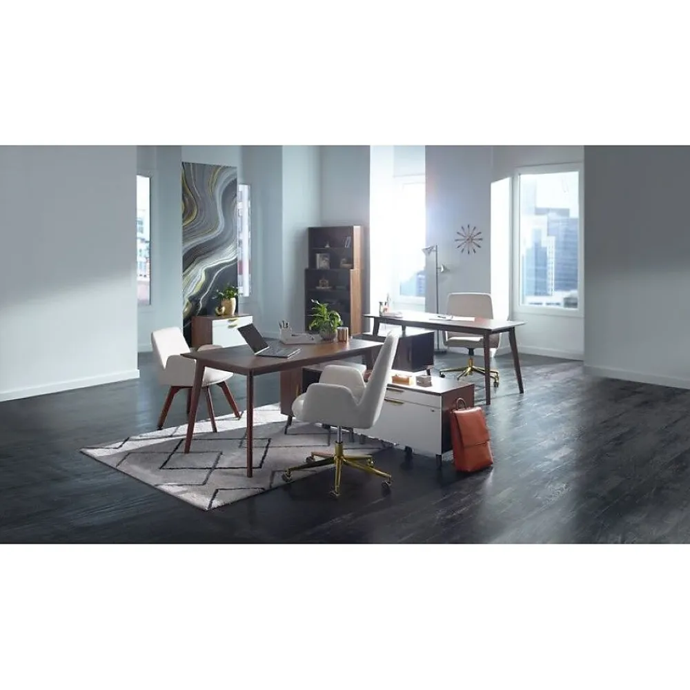 Office Chairs*Union & Scale ™ MidMod Ergonomic Fabric Manager Chair, Cream (UN56982)