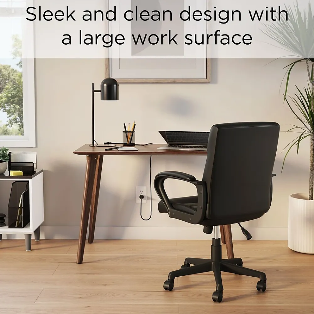 Office Desks*Union & Scale ™ MidMod 42"W Writing Desk, Espresso (UN60412-CC)