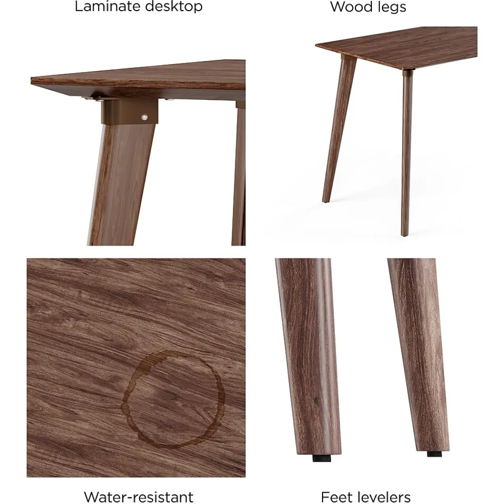 Office Desks*Union & Scale ™ MidMod 42"W Writing Desk, Espresso (UN60412-CC)