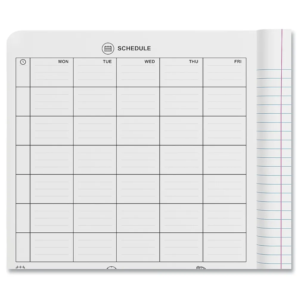Composition Notebooks|Universal Composition Book, College Rule, 7 1/2 X 9 3/4, White, 100 Sheets