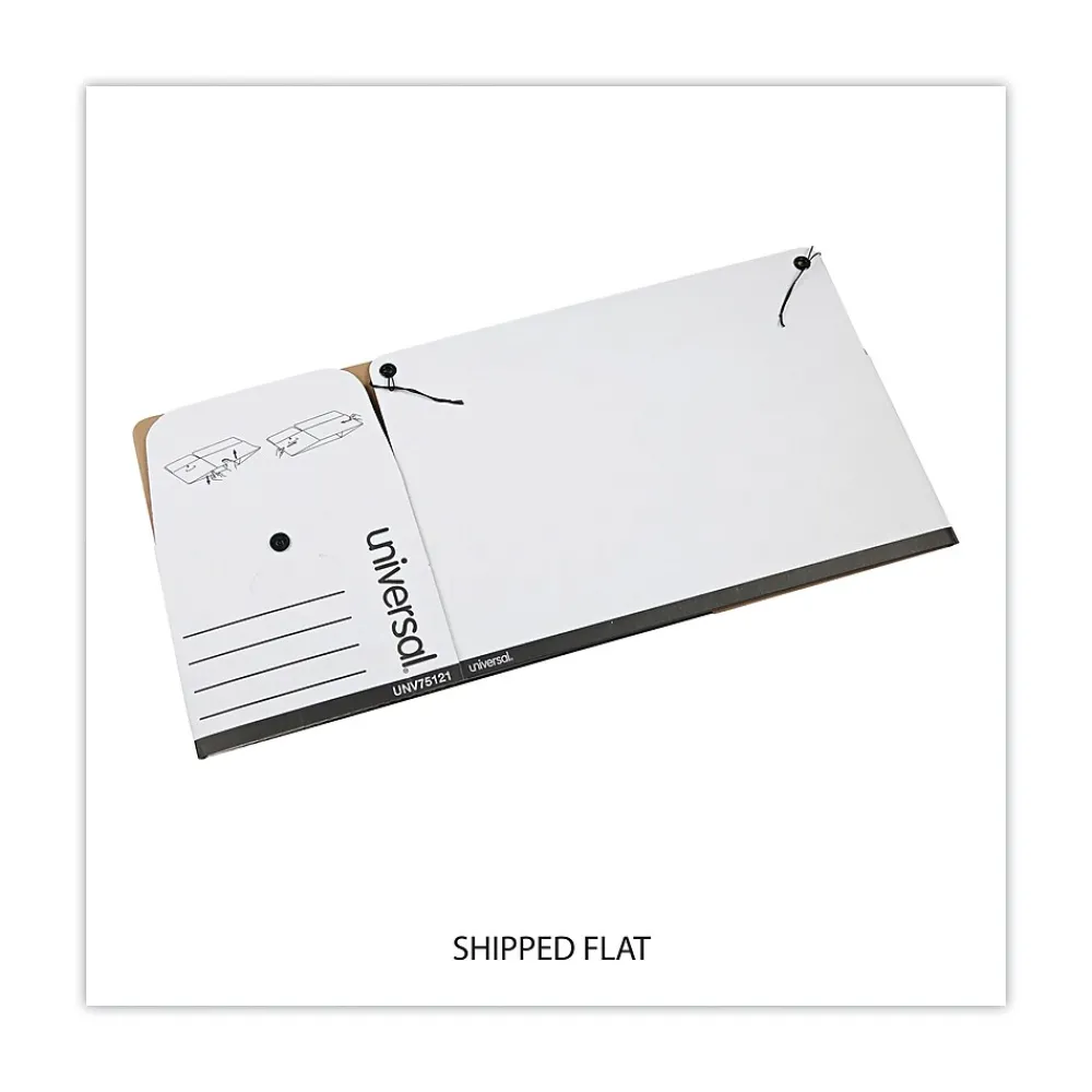 File Storage|Universal Corrugated Boxes, Letter Size, White, 12/Carton (UNV75121)