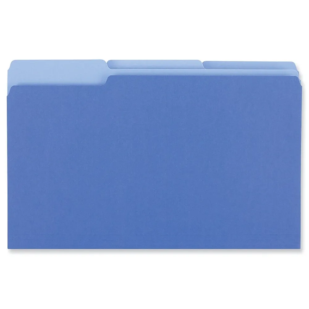 File Folders|Universal File Folder, Legal Size, Blue, 100/Box (UNV15301)