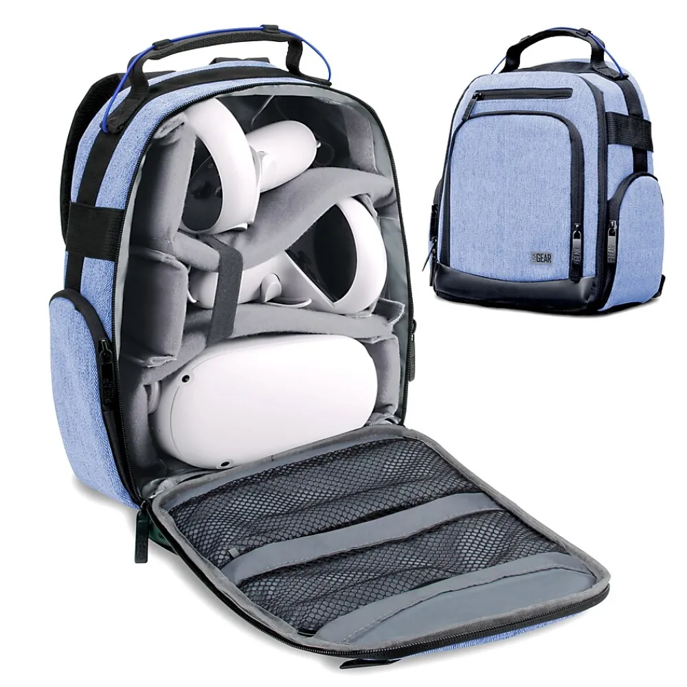 USA Gear U Series UBK VR Headset Backpack, Medium, Blue (9033575)