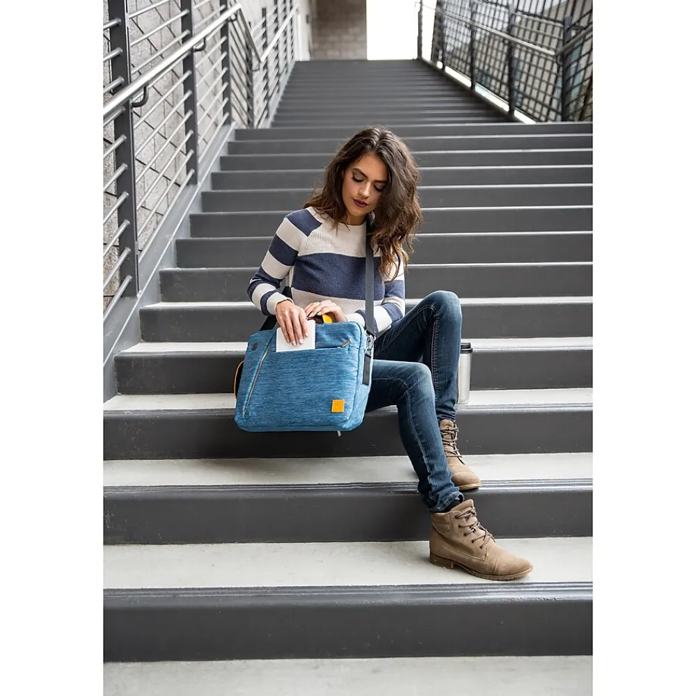 Laptop Backpack, Blue Nylon (LAPLEA041)<Vangoddy Sale