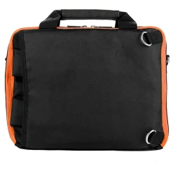Laptop Briefcase, Black/Orange Nylon (PT_NBKLEA284_17)<Vangoddy Best
