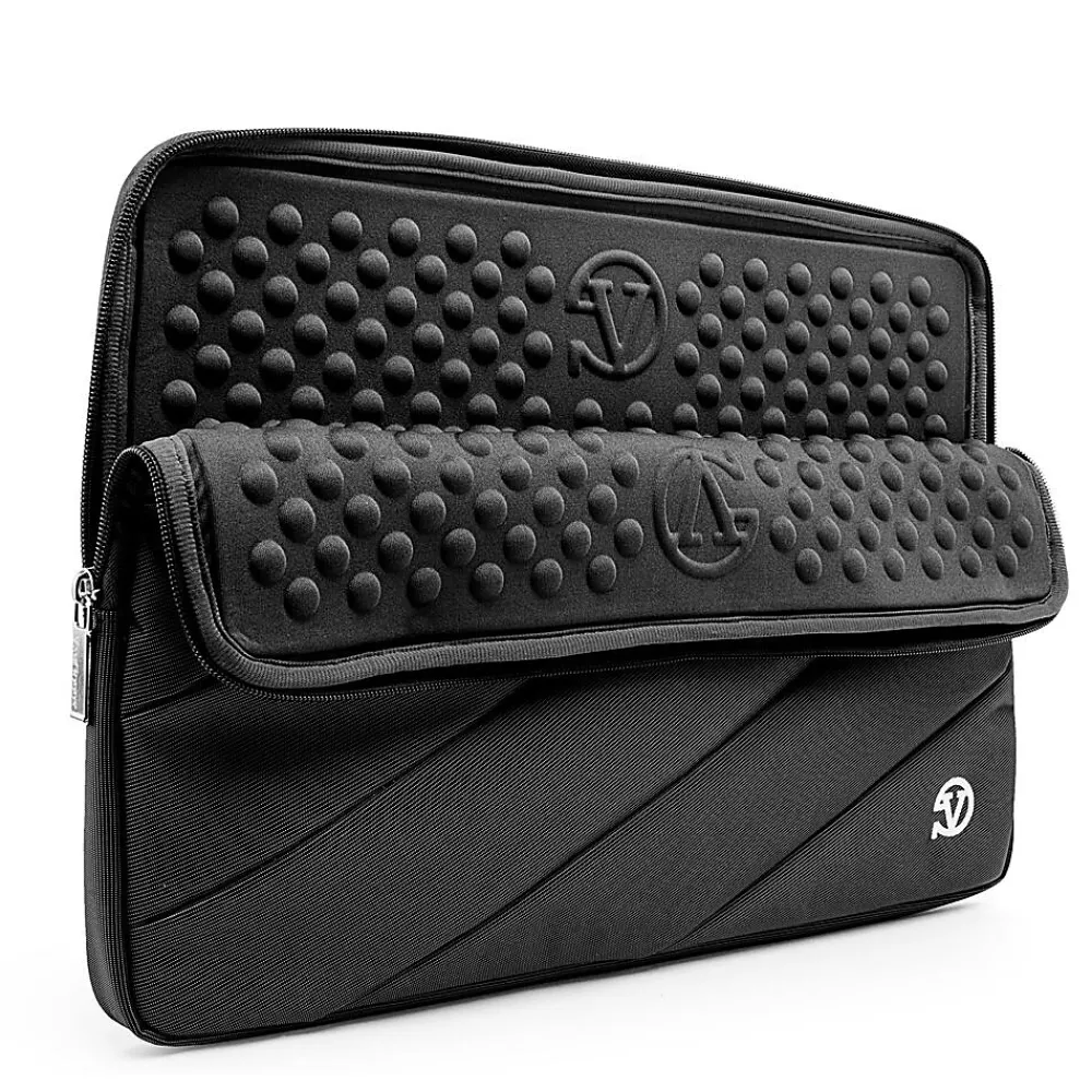 Laptop Sleeve, Black Canvas (NBKLEA111)<Vangoddy Sale