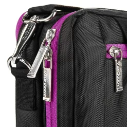 Nylon Backpack Messenger Shoulder Bag Case for 13.3 to 14 Inch Laptop, Black Purple (PT_NBKLEA285_17)<Vangoddy Outlet