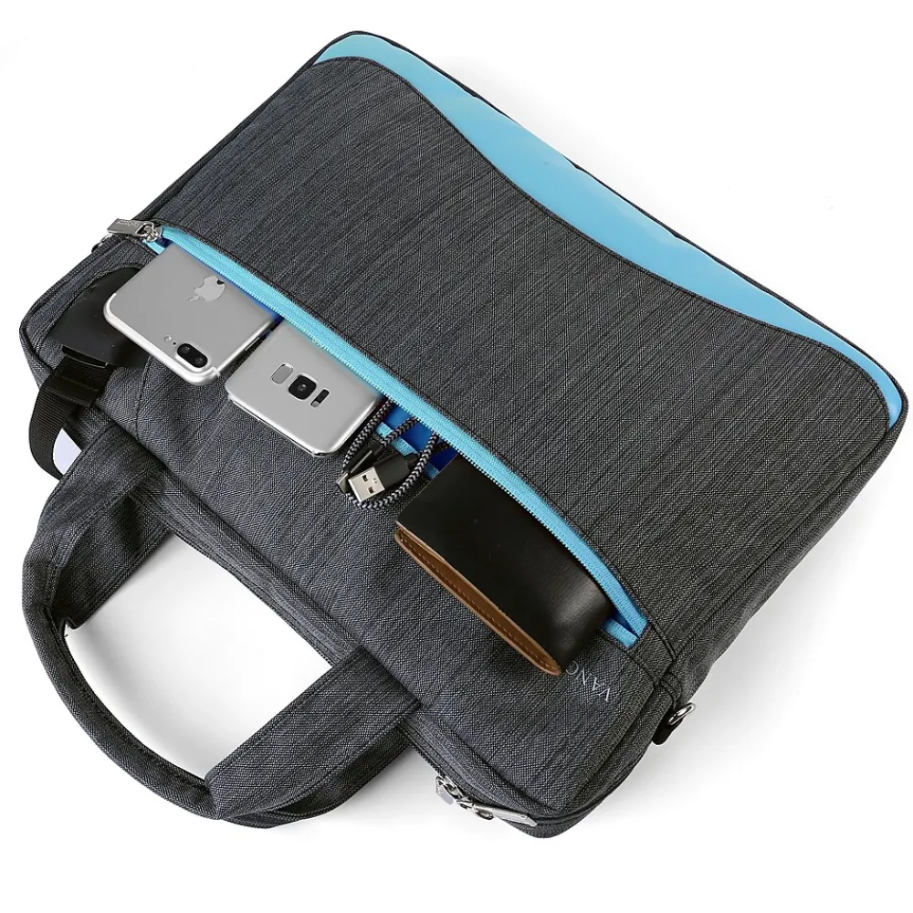 Wave 13" Laptop Messenger Bag, Sky Blue Nylon (NBKLEA605)<Vangoddy New