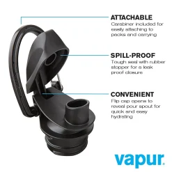 Vapur Anti-Bottle Collapsible Wide Mouth Water Bottle, 34 oz., Nightblue (10215)