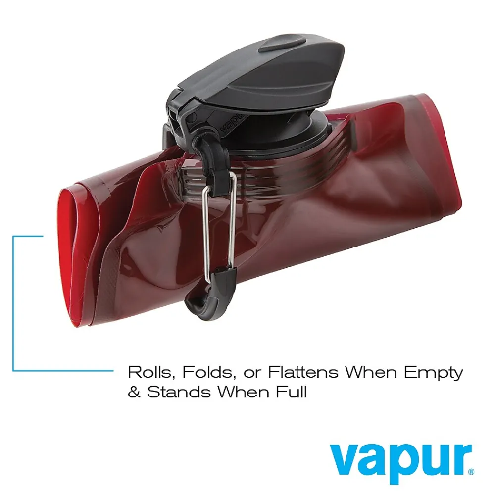 Vapur Anti-Bottle Collapsible Water Bottle, 34 oz., Burgundy (10279)