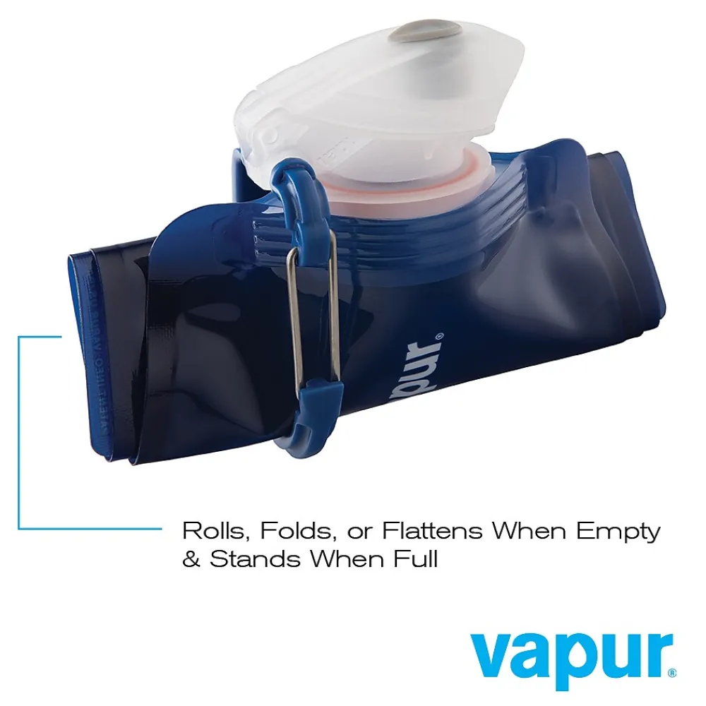 Vapur Anti-Bottle Collapsible Wide Mouth Water Bottle, 34 oz., Admiral Blue (30058)