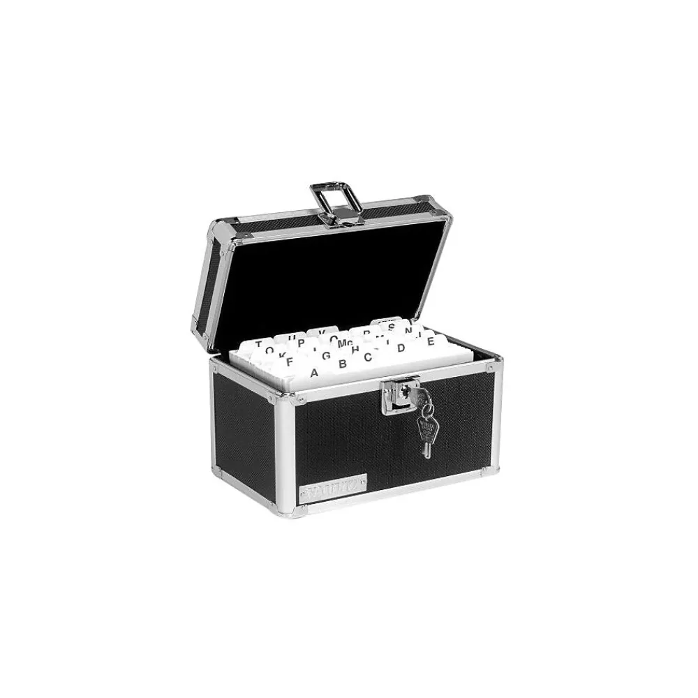 Index Cards*Vaultz ™ Locking Card File, 350-Card Capacity, 3 x 5, Black