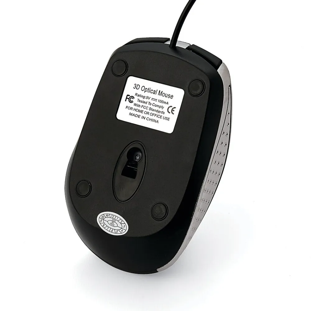 Best Verbatim 99741 Corded Notebook Optical Wireless Laser Mouse, Silver