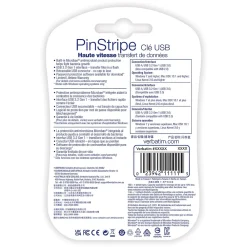 Online Verbatim PinStripe 32GB USB 3.2 Type A Flash Drive, Black (49317)