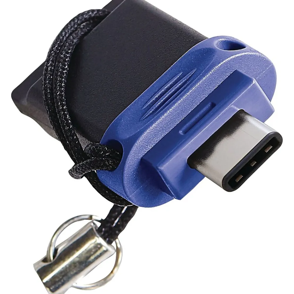 Best Verbatim Store 'n' Go Dual 64GB USB 3.0 Type A Flash Drive, Black and Blue (VTM99155)