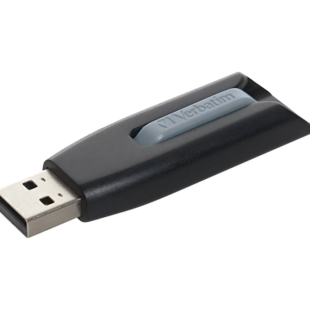 Verbatim Superspeed 16GB USB 3.0 Type A Flash Drive, Black and Gray (49172)
