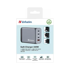USB Type-A/USB Type-C Wall Charger, Gray (32205)<Verbatim Outlet