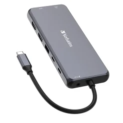Verbatim USB-C Pro Multiport Hub 14-Port USB-C Hub, Black (32154)