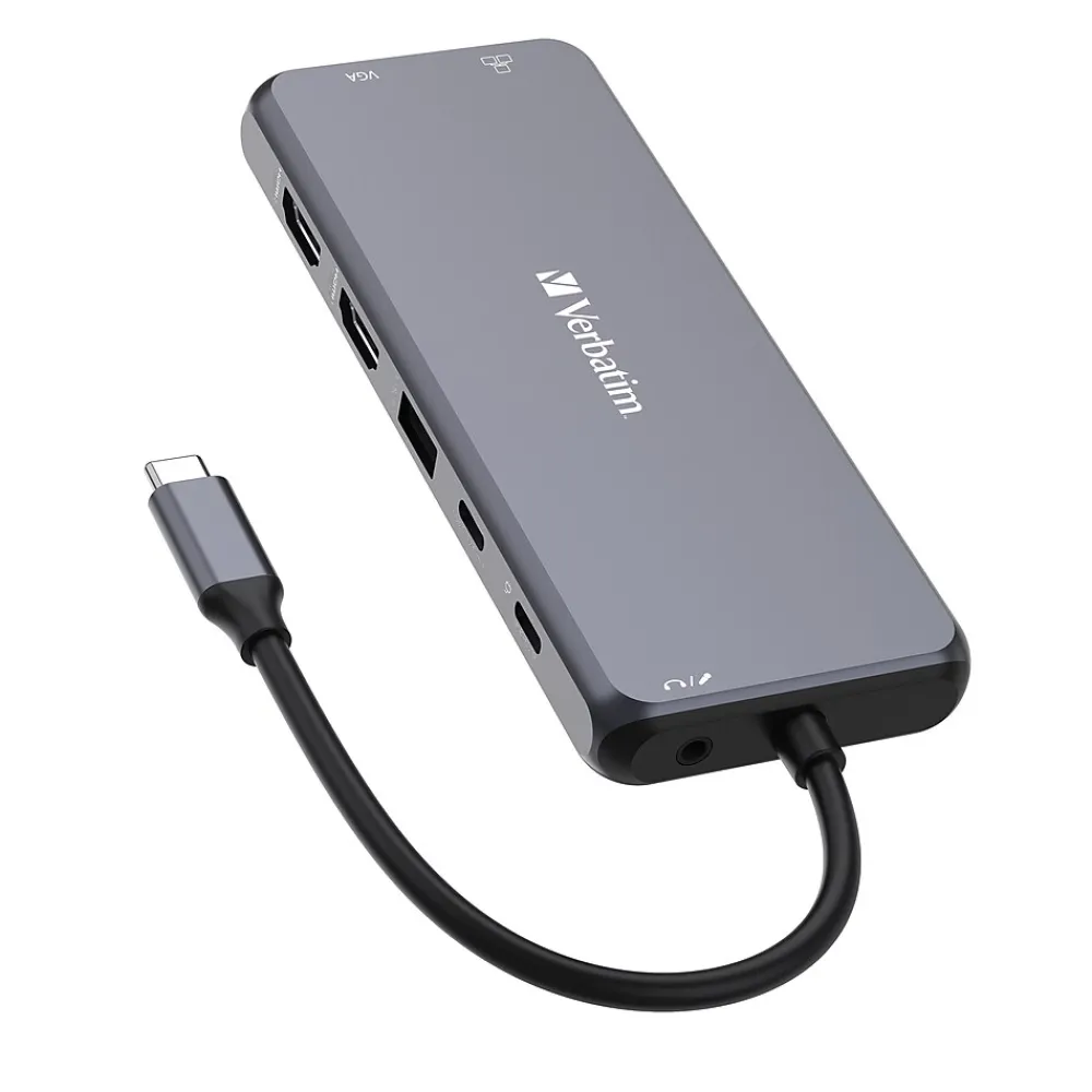 Verbatim USB-C Pro Multiport Hub 14-Port USB-C Hub, Black (32154)