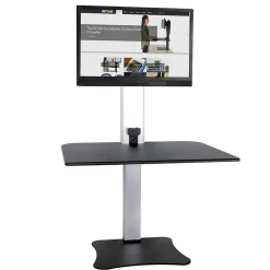 Standing Desks*Victor Technology 28" W High Riseâ„¢ Electric Single Monitor Standing Desk, Laminate Wood (DC400)