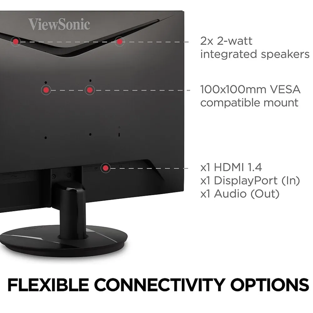 Sale ViewSonic 24" 100 Hz LCD Gaming Monitor, Black (VX2416)
