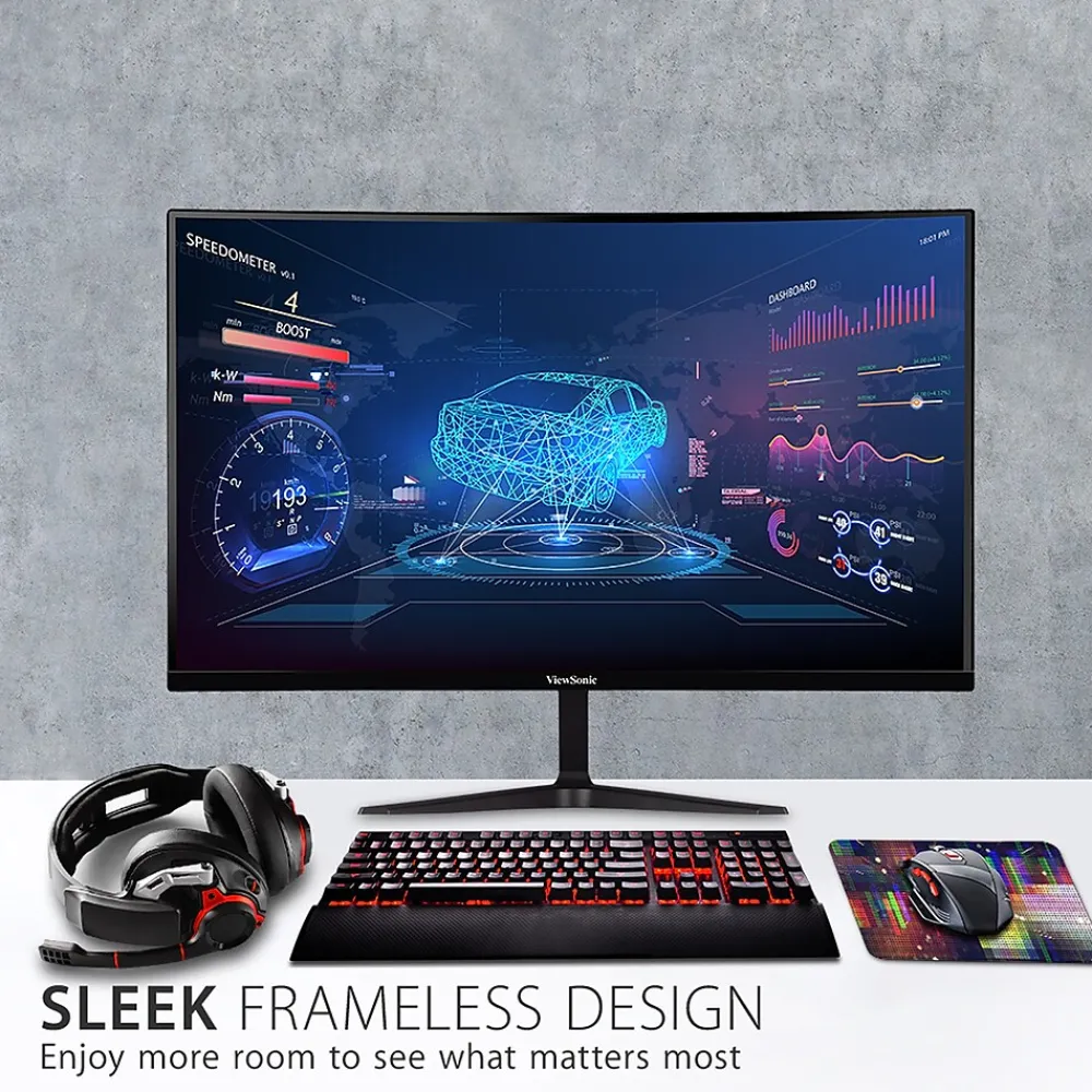 Clearance ViewSonic 27" Curved 165 Hz LCD Gaming Monitor, Black (VX2718-2KPC-MHD)