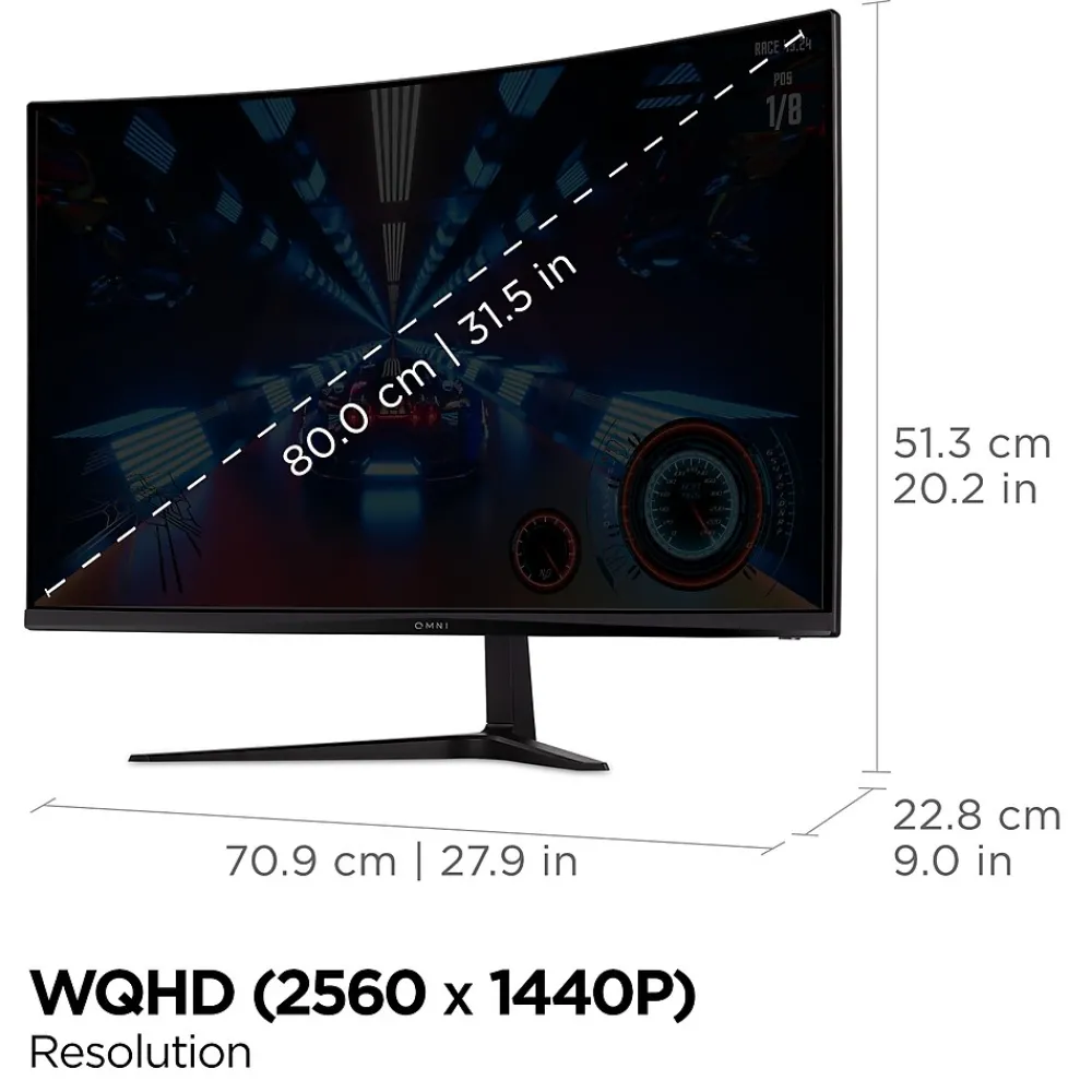 Clearance ViewSonic 32" Curved 165 Hz LCD Gaming Monitor, Black (VX3218C-2K)