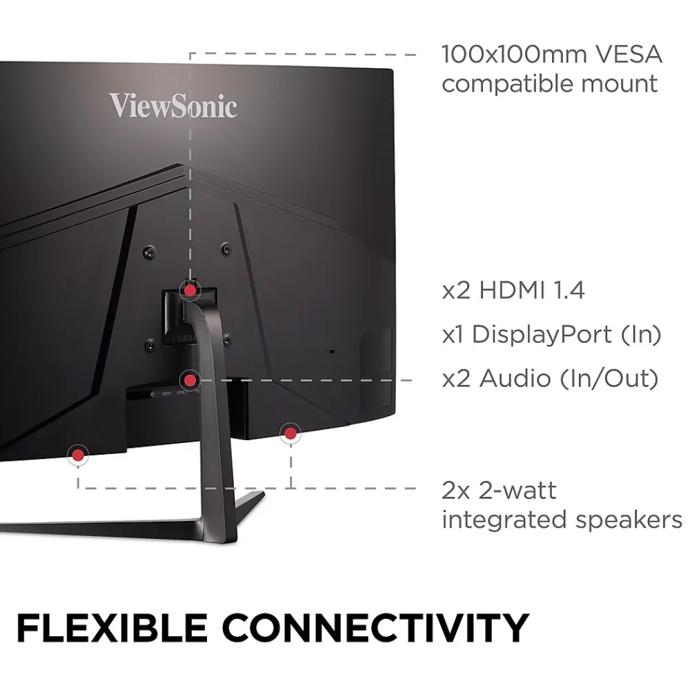 Clearance ViewSonic 32" Curved 165 Hz LCD Gaming Monitor, Black (VX3218C-2K)