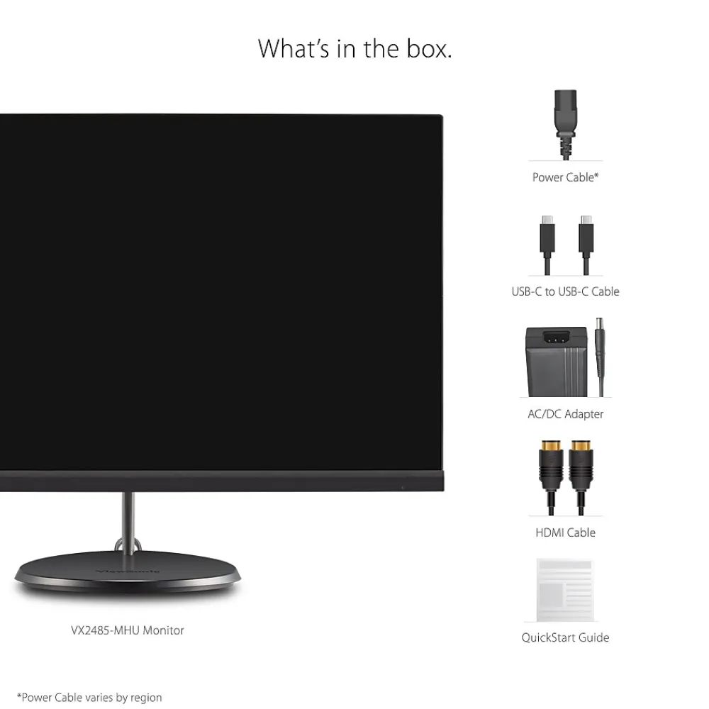 Best ViewSonic 24" 75 Hz LCD Monitor, Black (VX2485-MHU)