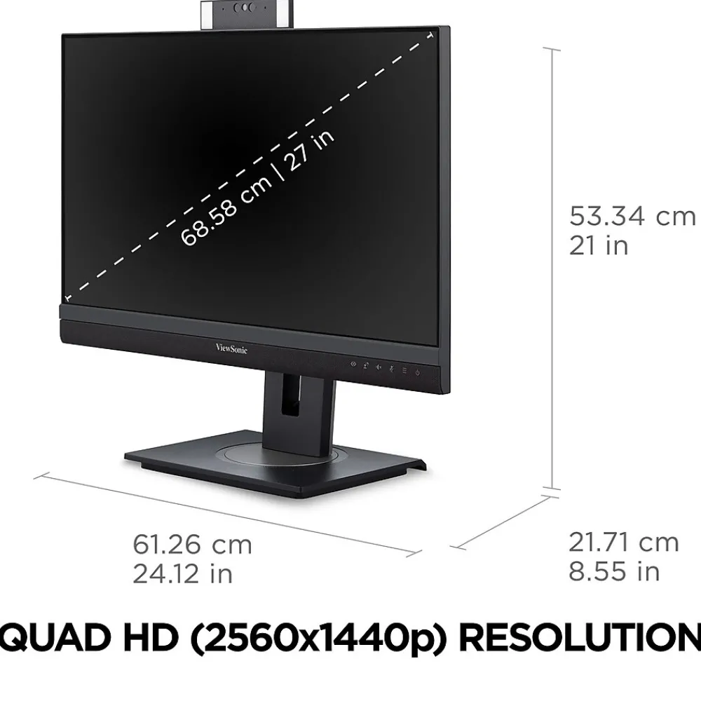 Outlet ViewSonic 27" 100 Hz LCD QHD Business Monitor, Black (VG2757V-2K)