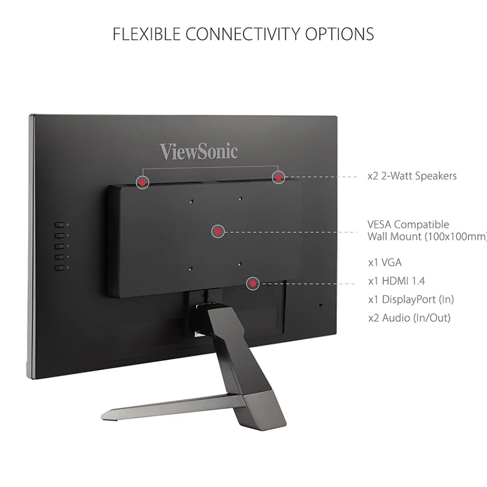 Best ViewSonic 24" 100 Hz LED Gaming Monitor, Black (VX2467-MHD)