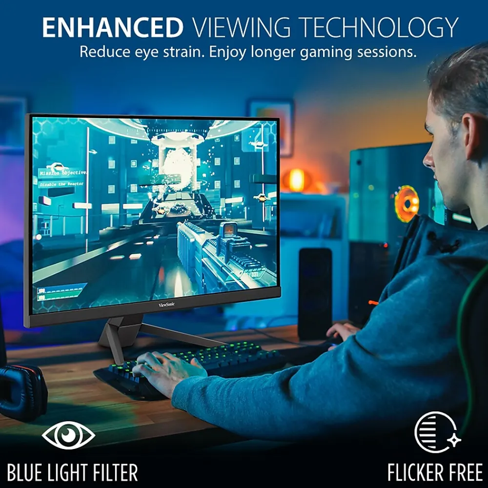 ViewSonic 27" 100 Hz LED Gaming Monitor, Black (VX2767-MHD)