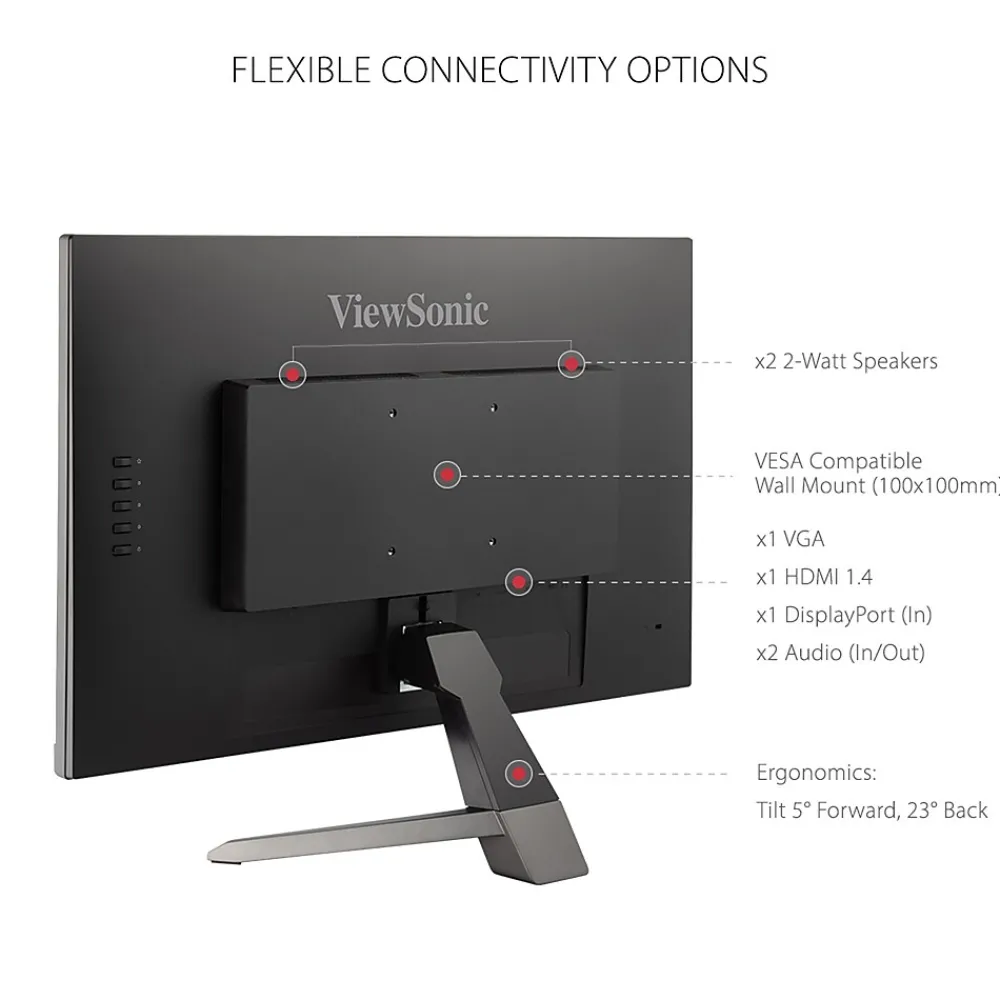 ViewSonic 27" 100 Hz LED Gaming Monitor, Black (VX2767-MHD)