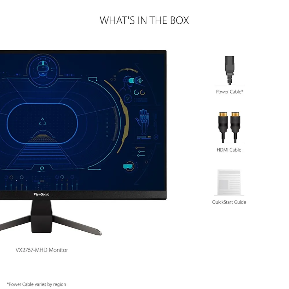 ViewSonic 27" 100 Hz LED Gaming Monitor, Black (VX2767-MHD)
