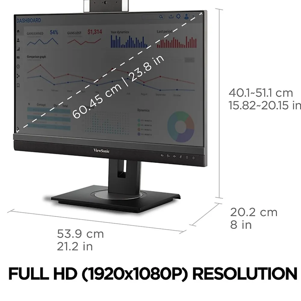 Clearance ViewSonic 24" 60 Hz LED Monitor, Black (VG2456V)