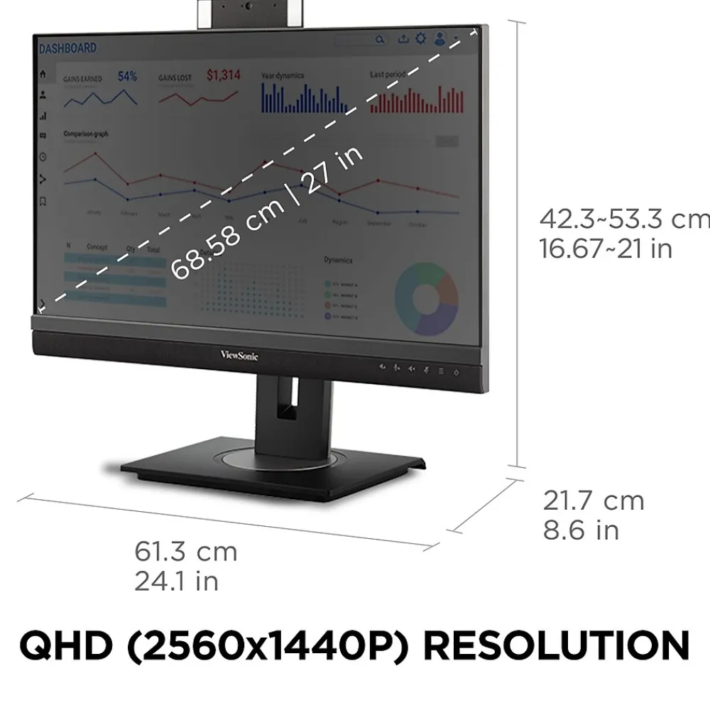 Sale ViewSonic 27" 75 Hz LED Monitor, Black (VG2756V-2K)
