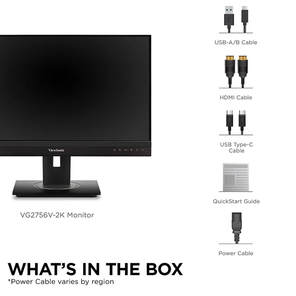 Sale ViewSonic 27" 75 Hz LED Monitor, Black (VG2756V-2K)
