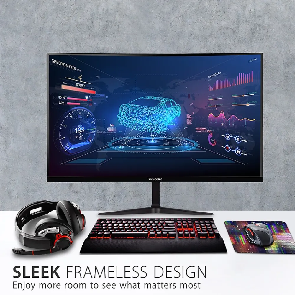 New ViewSonic 32" Curved 180Hz LCD Gaming Monitor, Black (VX3218-PC-MHD)
