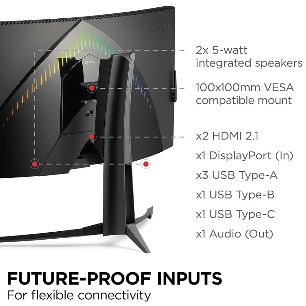 Discount ViewSonic 34" Curved 165Hz LED Gaming Monitor, Black (XG340C-2K)