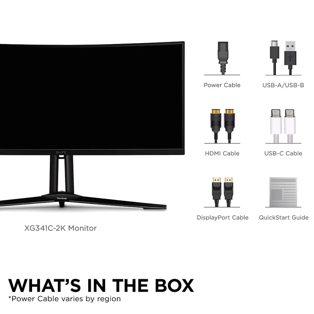 ViewSonic 34" Curved 200Hz LED Gaming Monitor, Black (XG341C-2K)