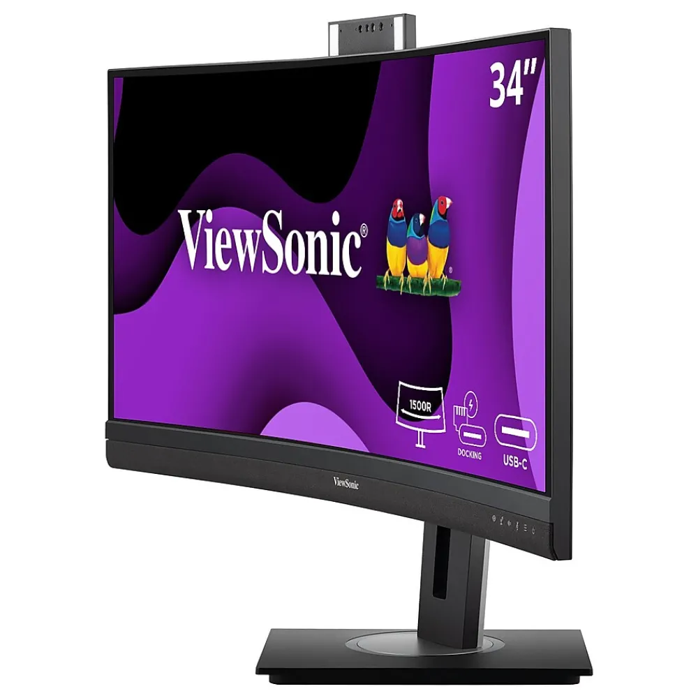Hot ViewSonic 34" Curved 100Hz LED Monitor, Black (VG3457CV)